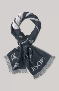 Online JOOP! Feris Scarf in dark blue/ecru