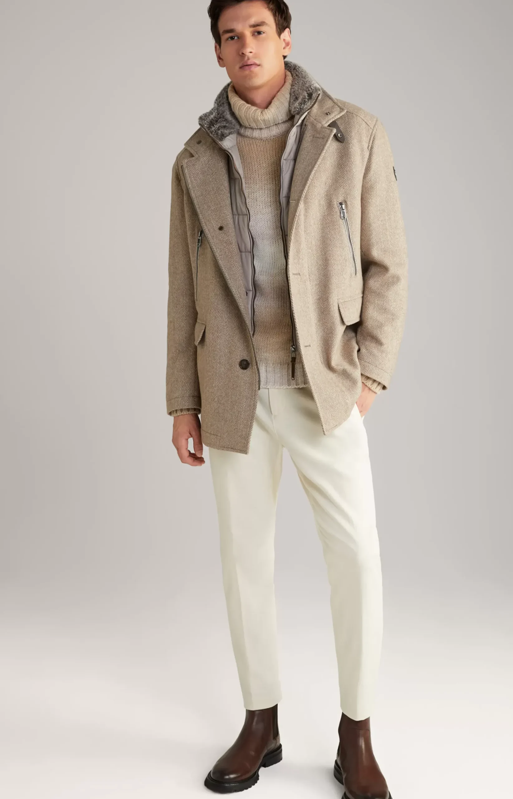Hot JOOP! Gary Coat in a Pattern light brown