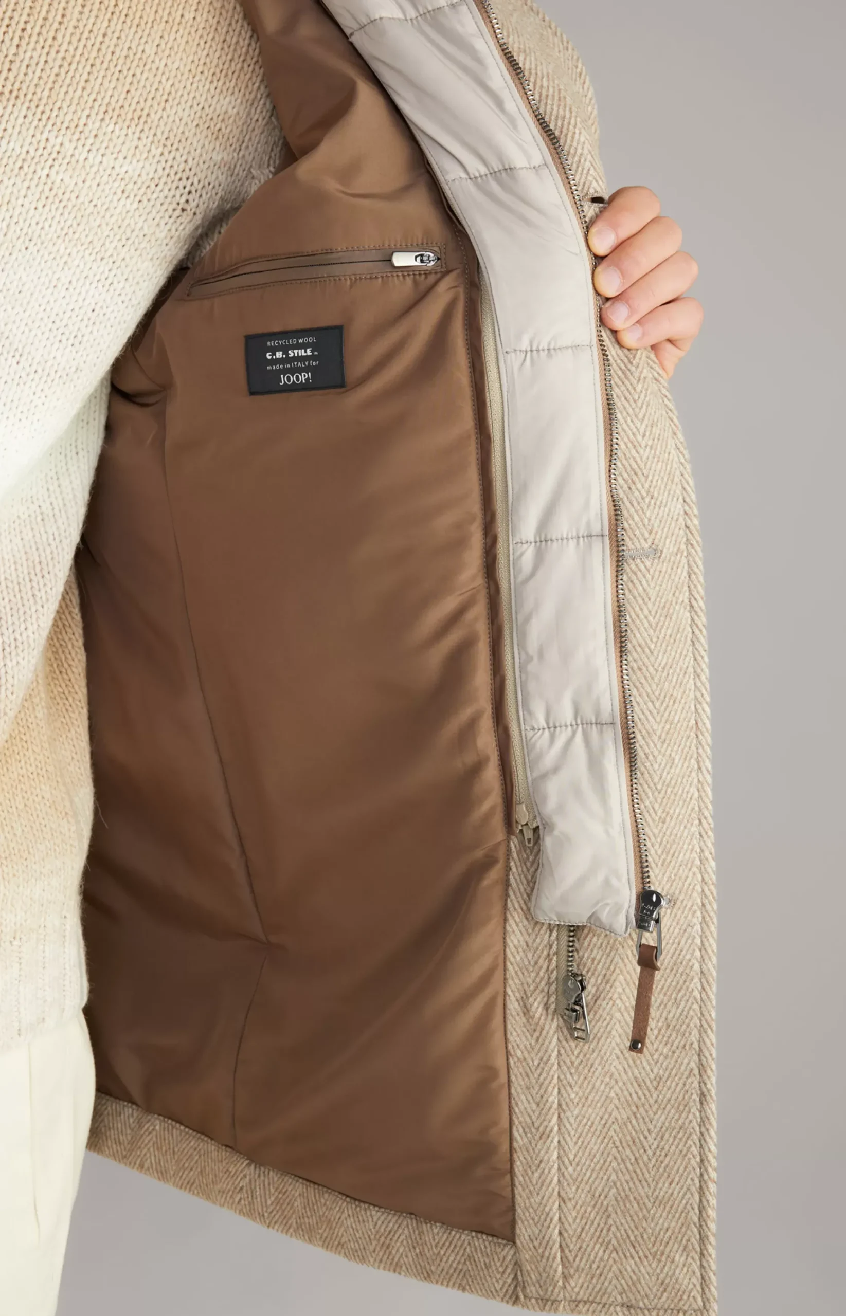 Hot JOOP! Gary Coat in a Pattern light brown