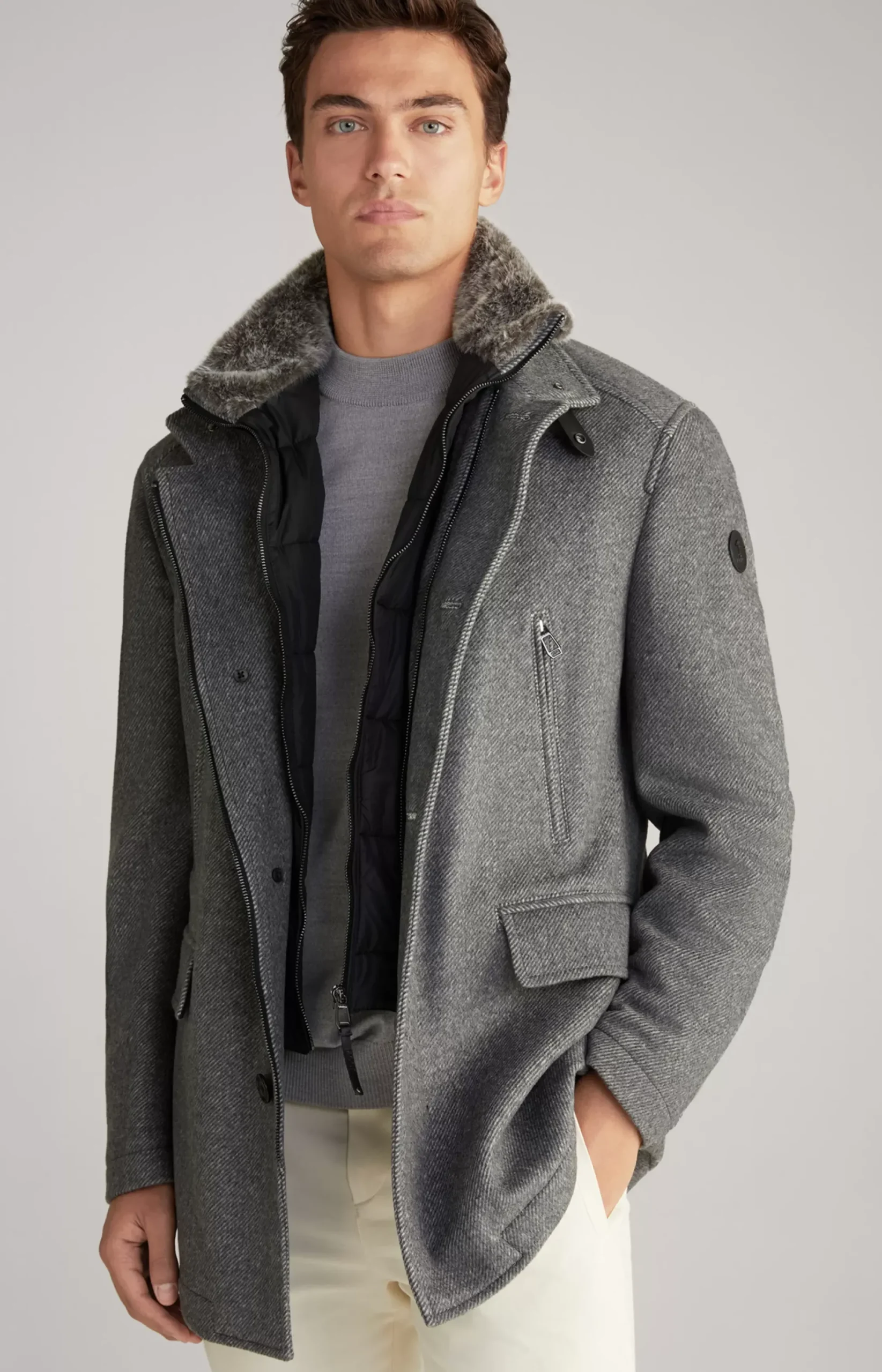 Outlet JOOP! Gary Coat in Grey Marl grey melange