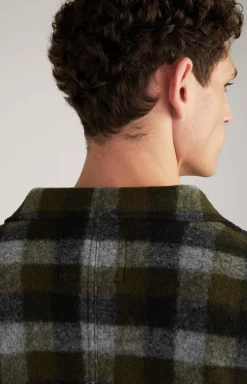 JOOP! Haiko Flannel Overshirt in Green/Grey Check green/grey chequered
