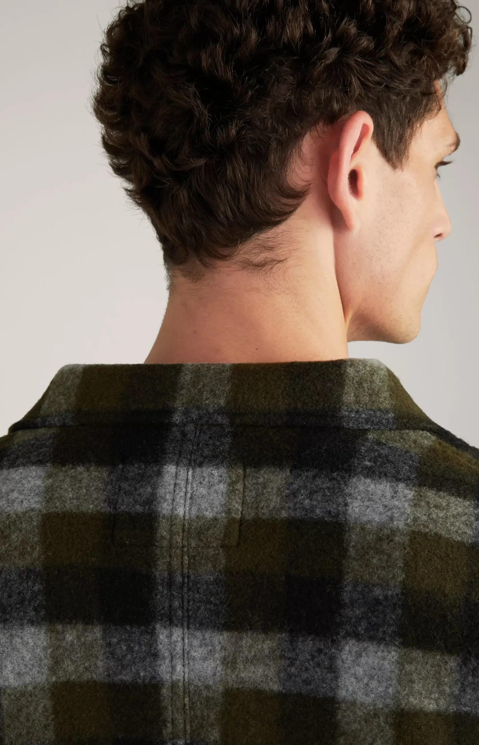 JOOP! Haiko Flannel Overshirt in Green/Grey Check green/grey chequered