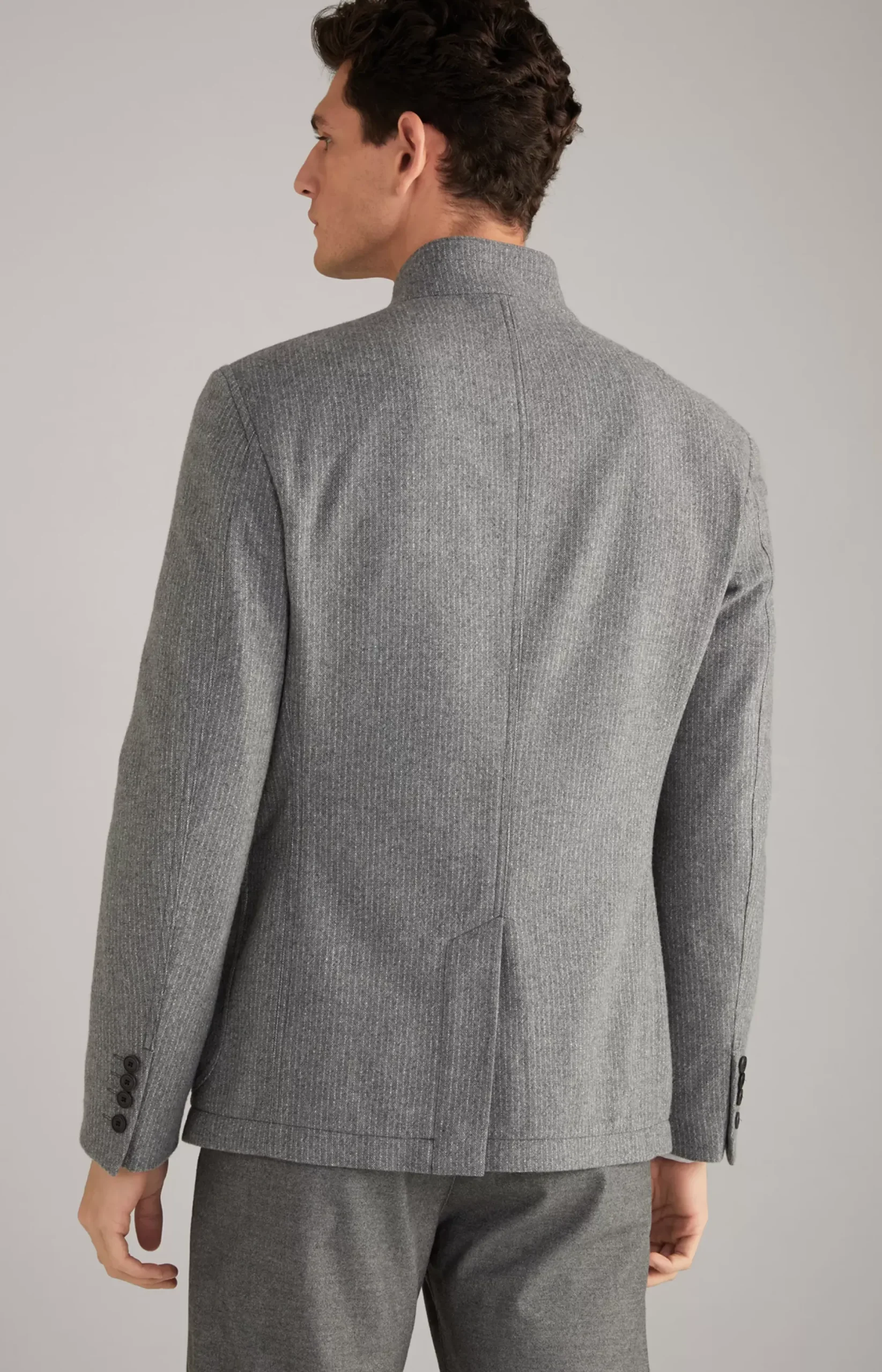 Best JOOP! Hankez Jacket in Grey Striped mélange grey flecked and striped