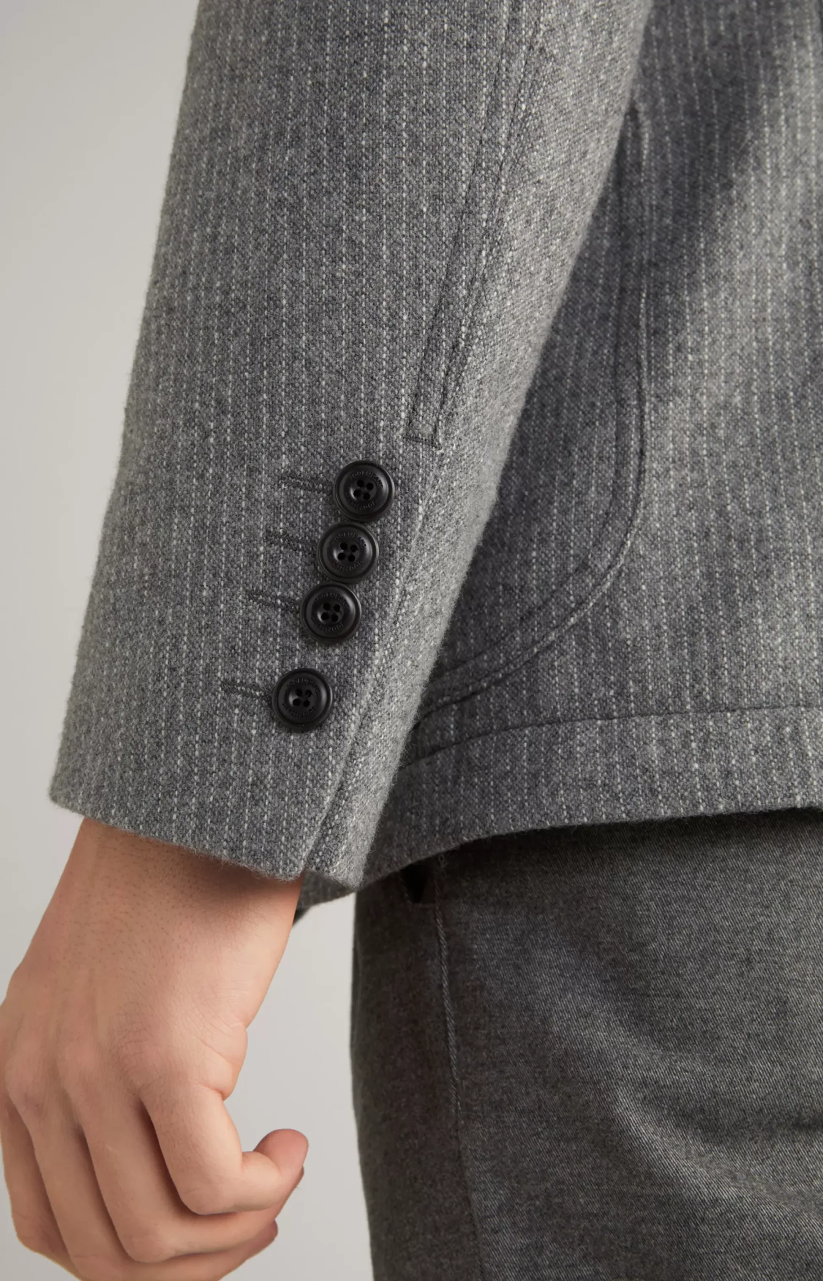 Best JOOP! Hankez Jacket in Grey Striped mélange grey flecked and striped