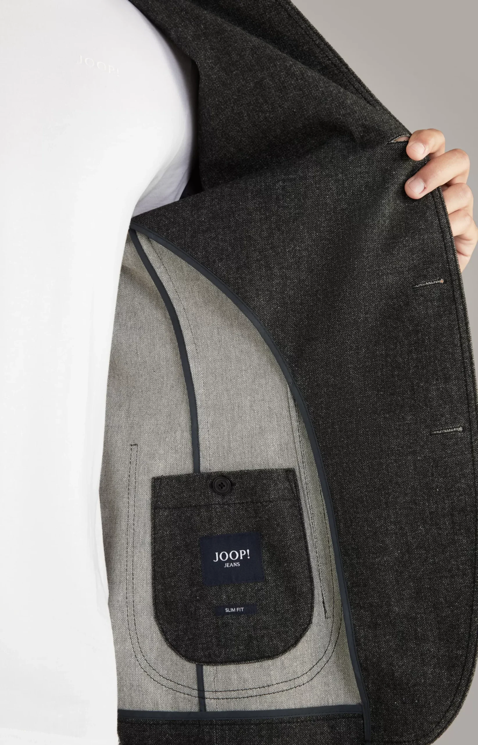 JOOP! Hankoz Jacket in grey/black melange