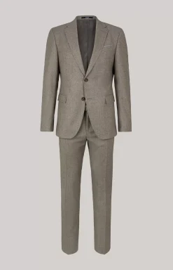 Hot JOOP! Haspar-Bloom Virgin Wool Suit in light beige/light grey