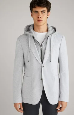 JOOP! Havardy Jacket in Mottled Light Grey light grey flecked