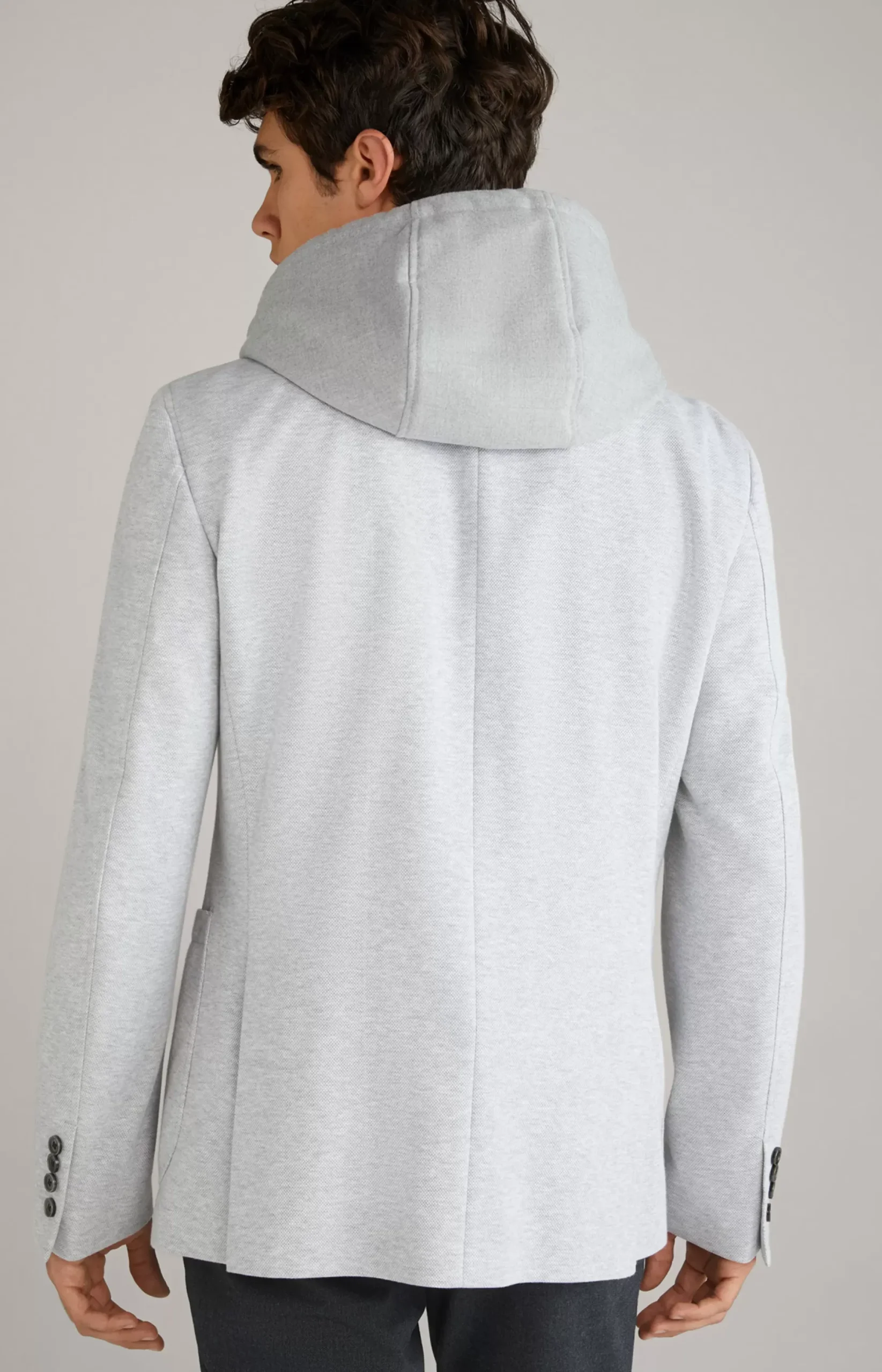 JOOP! Havardy Jacket in Mottled Light Grey light grey flecked