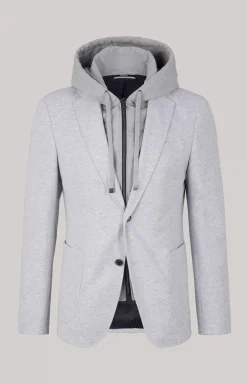 JOOP! Havardy Jacket in Mottled Light Grey light grey flecked