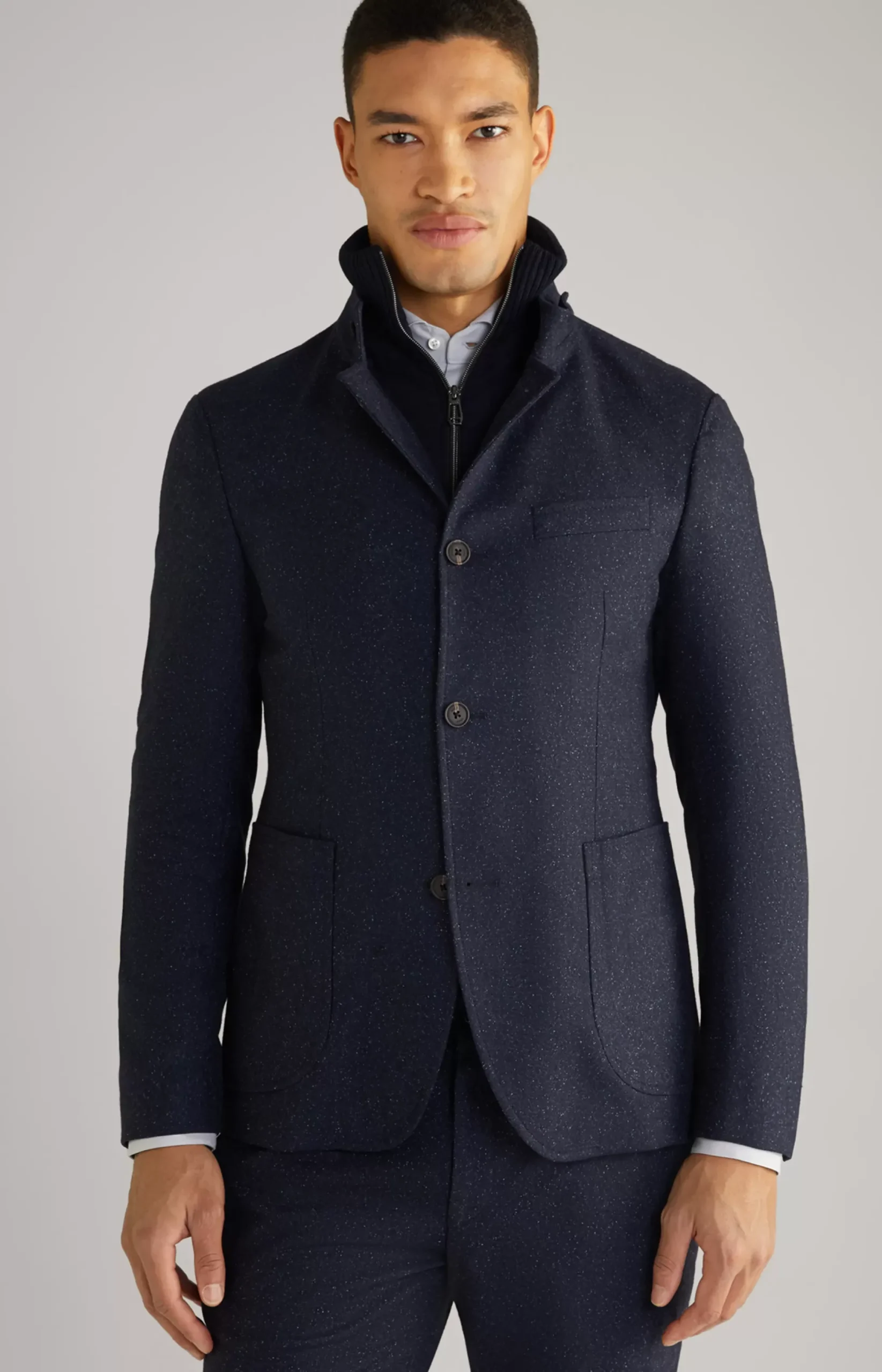 Hot JOOP! Hectar Jacket in Dark Blue Marl dark blue melange