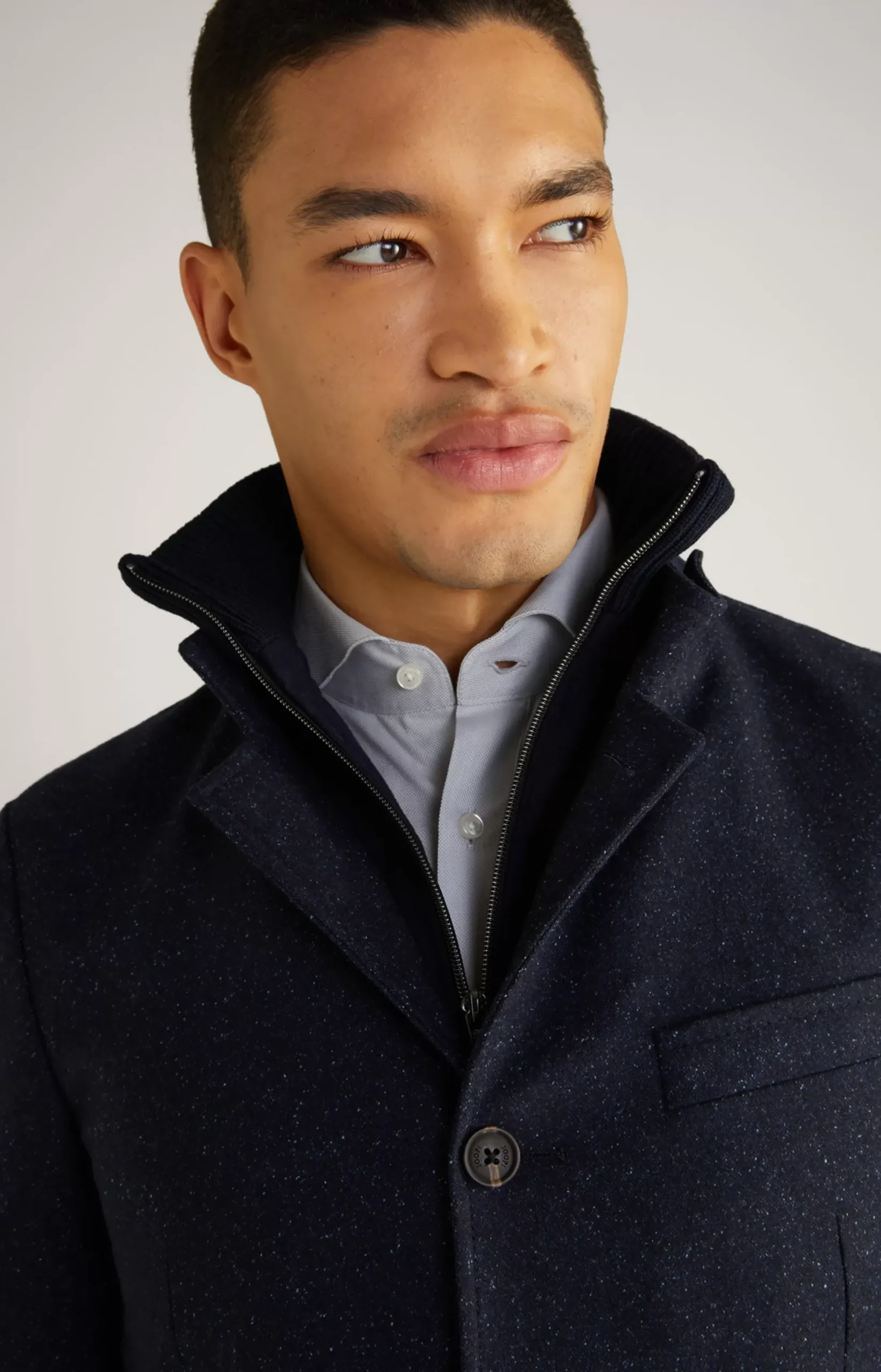 Hot JOOP! Hectar Jacket in Dark Blue Marl dark blue melange