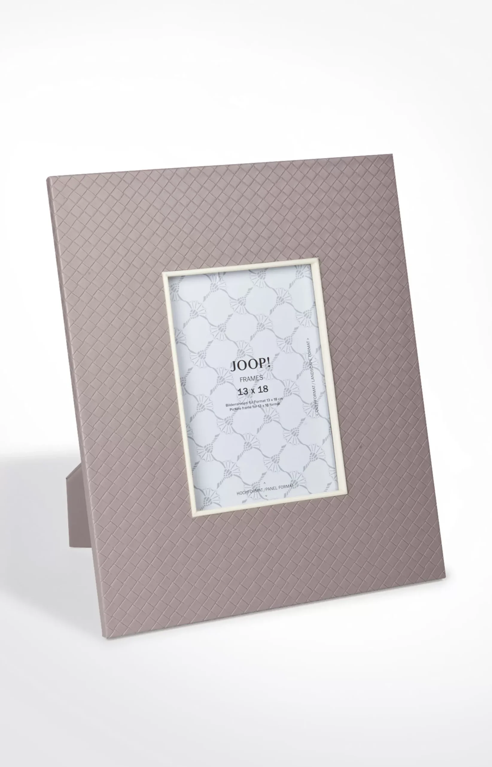 Hot JOOP! Homeline picture frame (for 13 x 18 cm photos), grey-rosé herringbone medium grey 2