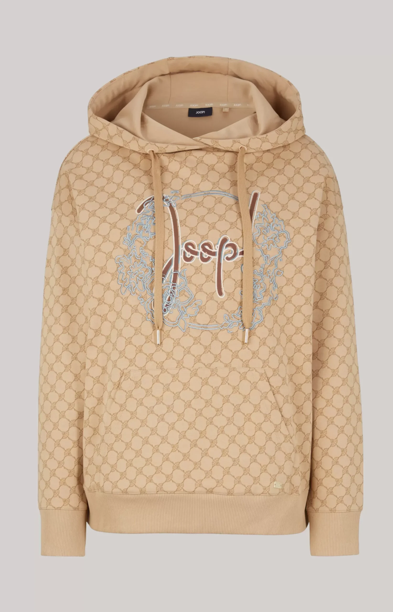 Clearance JOOP! Hoodie in Dark Beige, patterned dark beige patterned