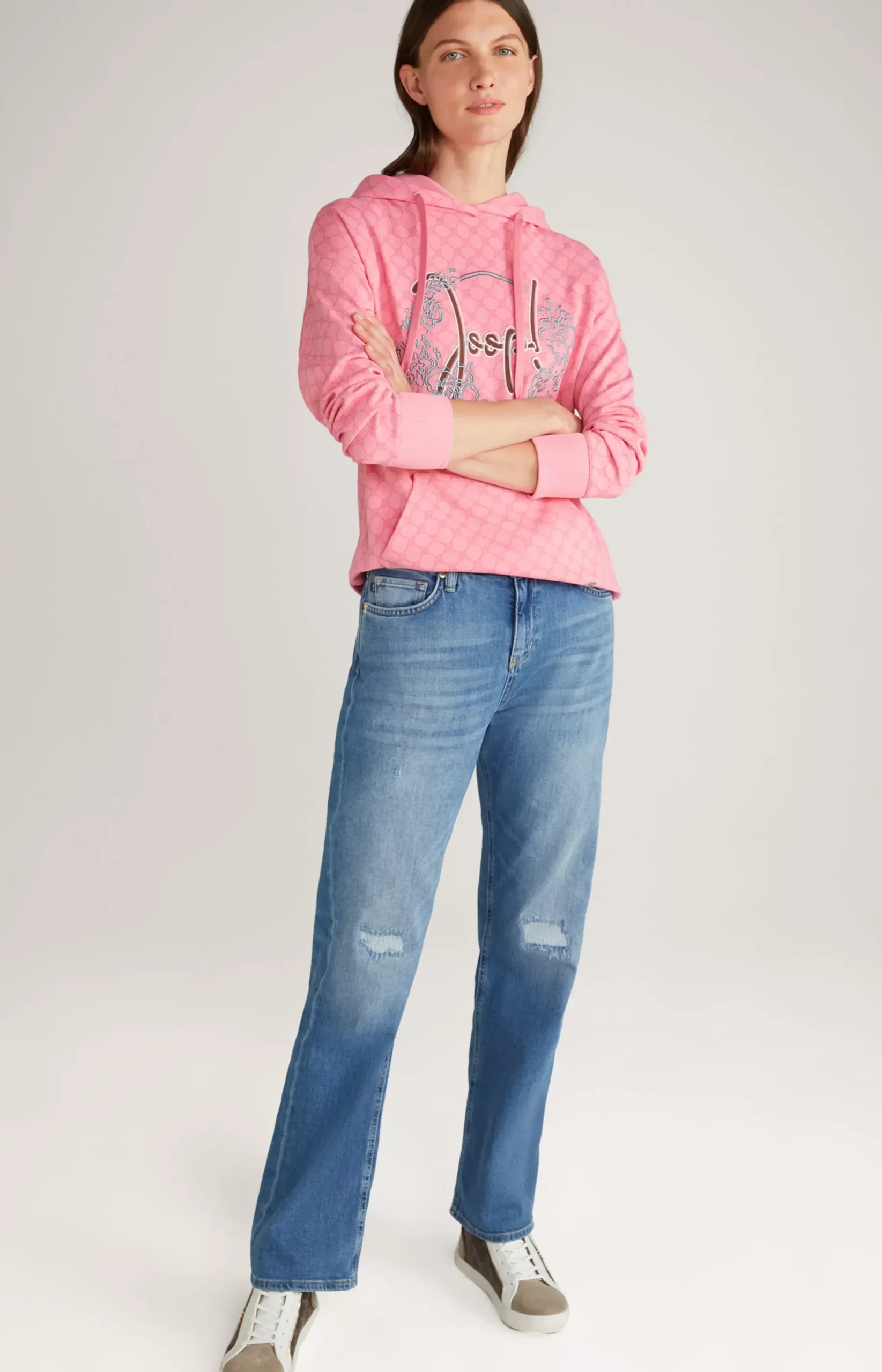 Discount JOOP! Hoodie in Pink, Patterned pink patterned