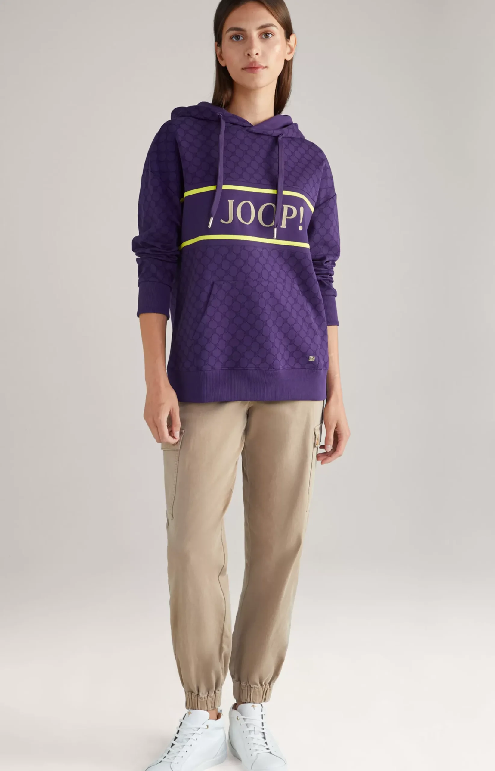 Hot JOOP! Hoodie in Purple, Patterned purple patterned