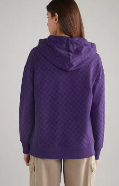Hot JOOP! Hoodie in Purple, Patterned purple patterned