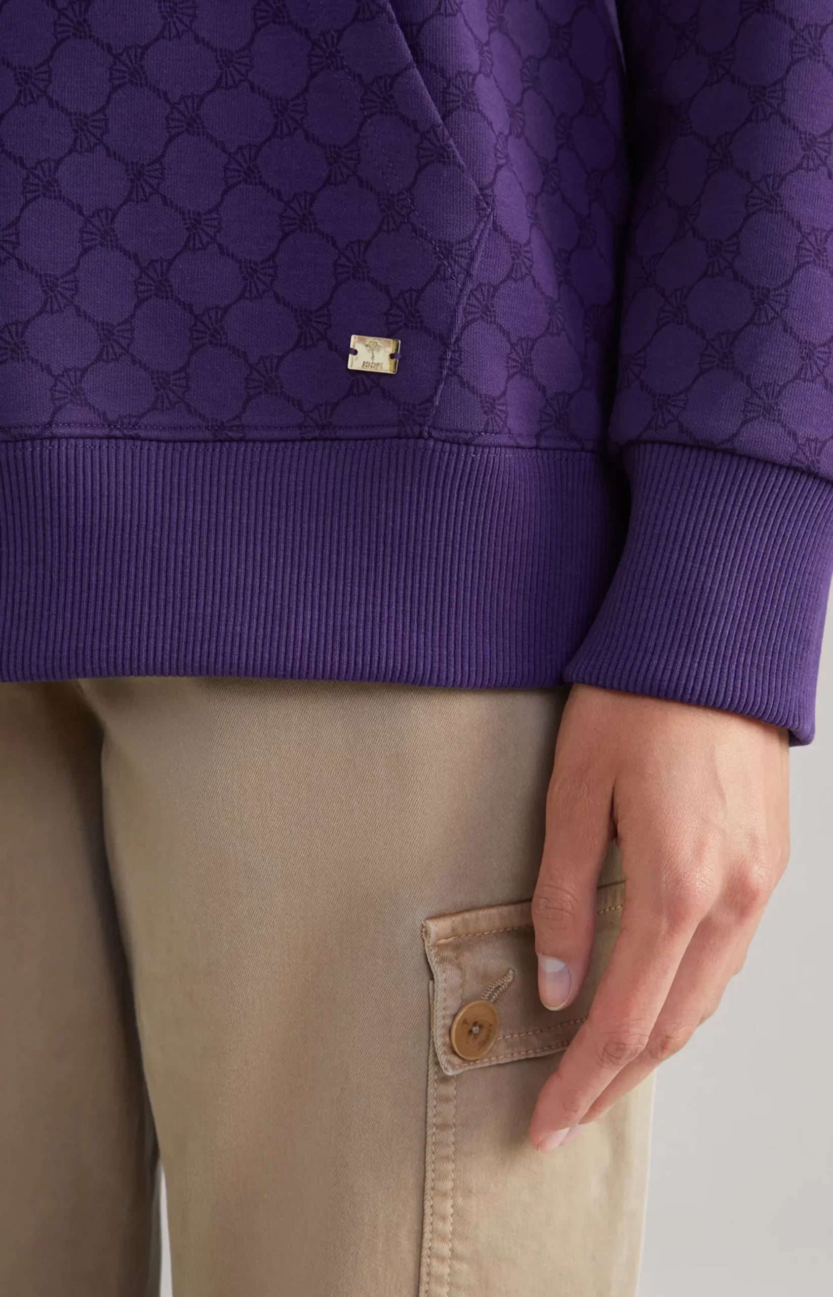 Hot JOOP! Hoodie in Purple, Patterned purple patterned