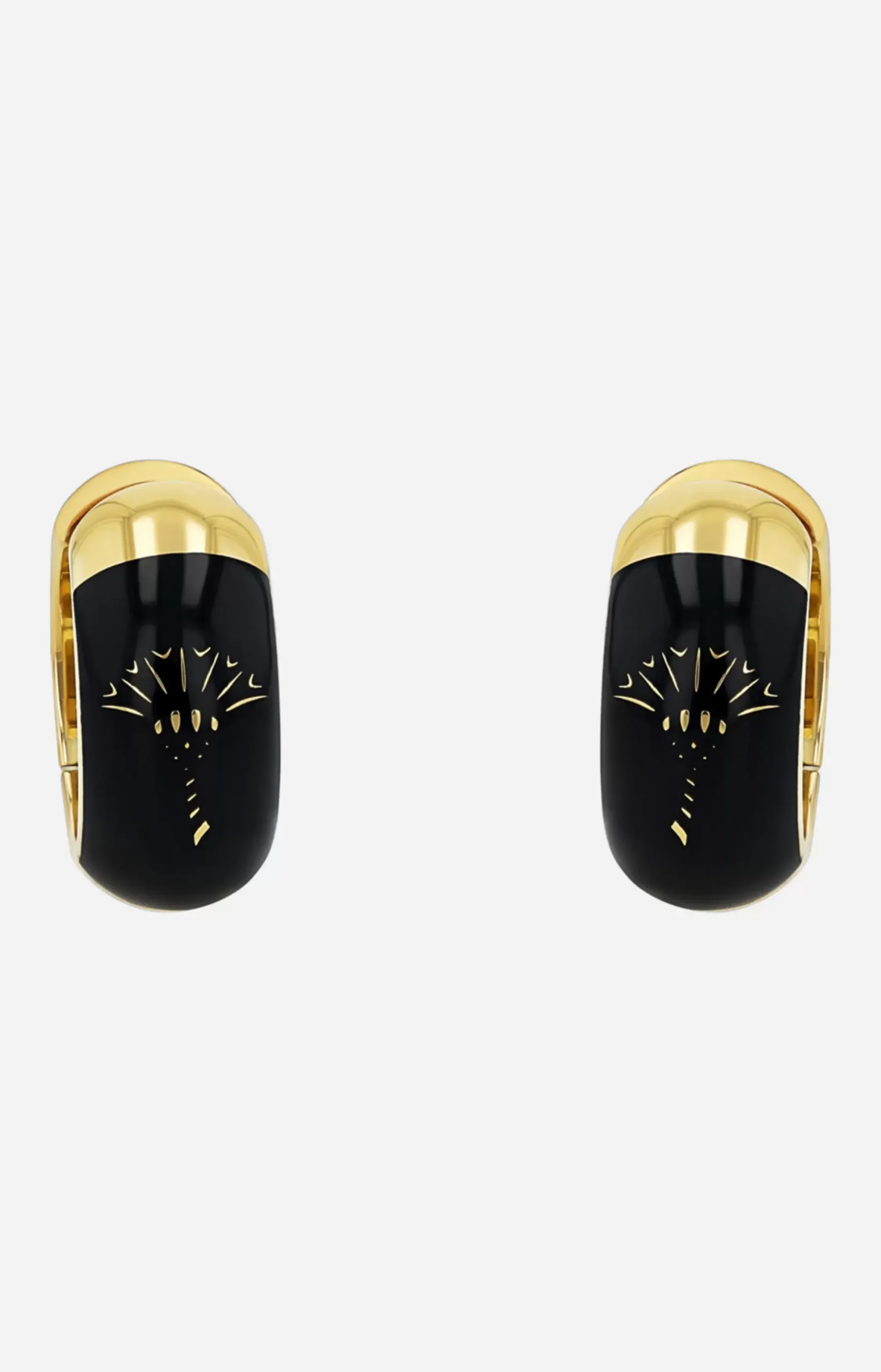 Outlet JOOP! Hoop Earrings with Enamel Black in /Black gold