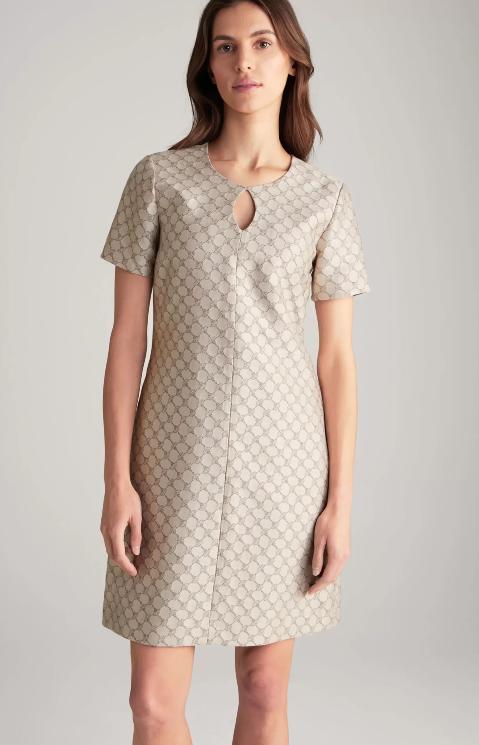 Hot JOOP! Jacquard Dress in a Pattern beige
