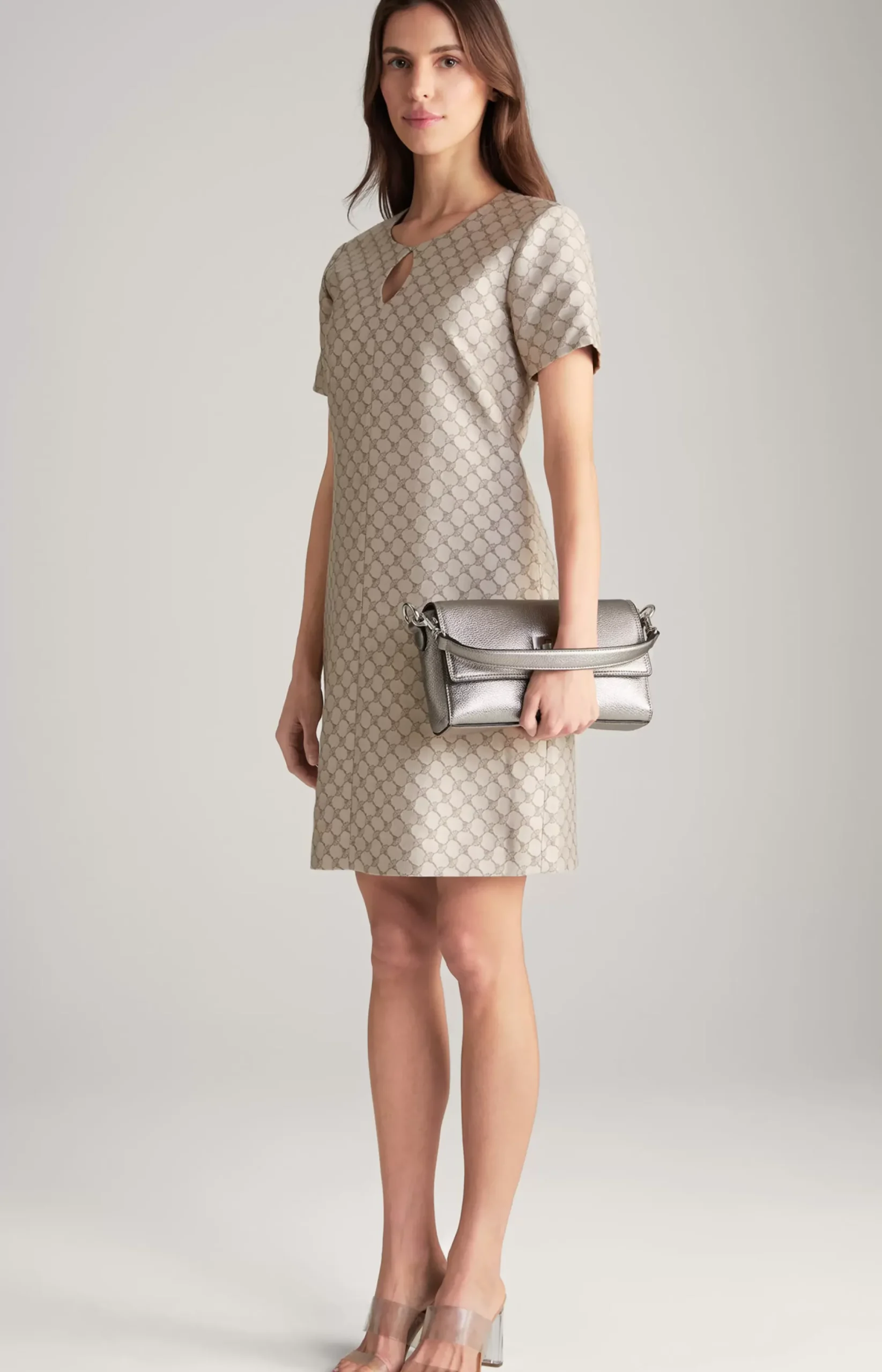 Hot JOOP! Jacquard Dress in a Pattern beige