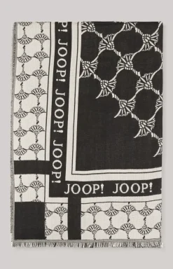 JOOP! Jaquard Scarf in black/beige