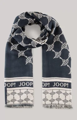 Hot JOOP! Jaquard Scarf in dark blue/beige