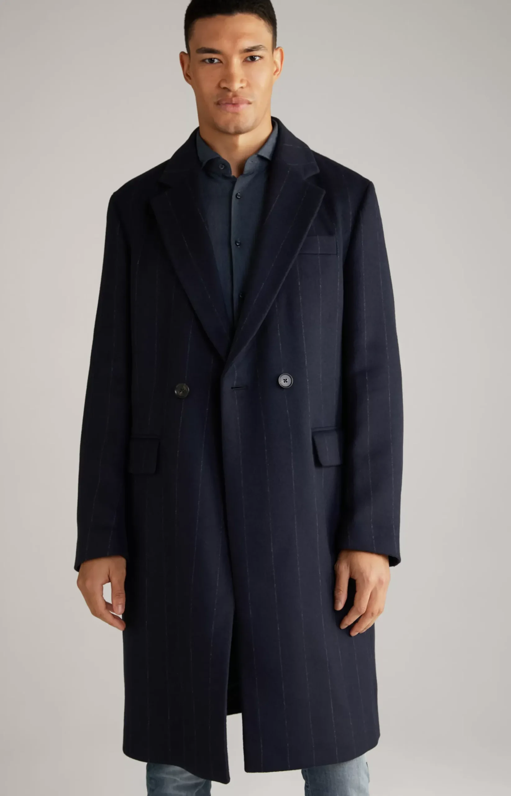 Best JOOP! Jennis Coat in Dark Blue Stripes striped dark blue