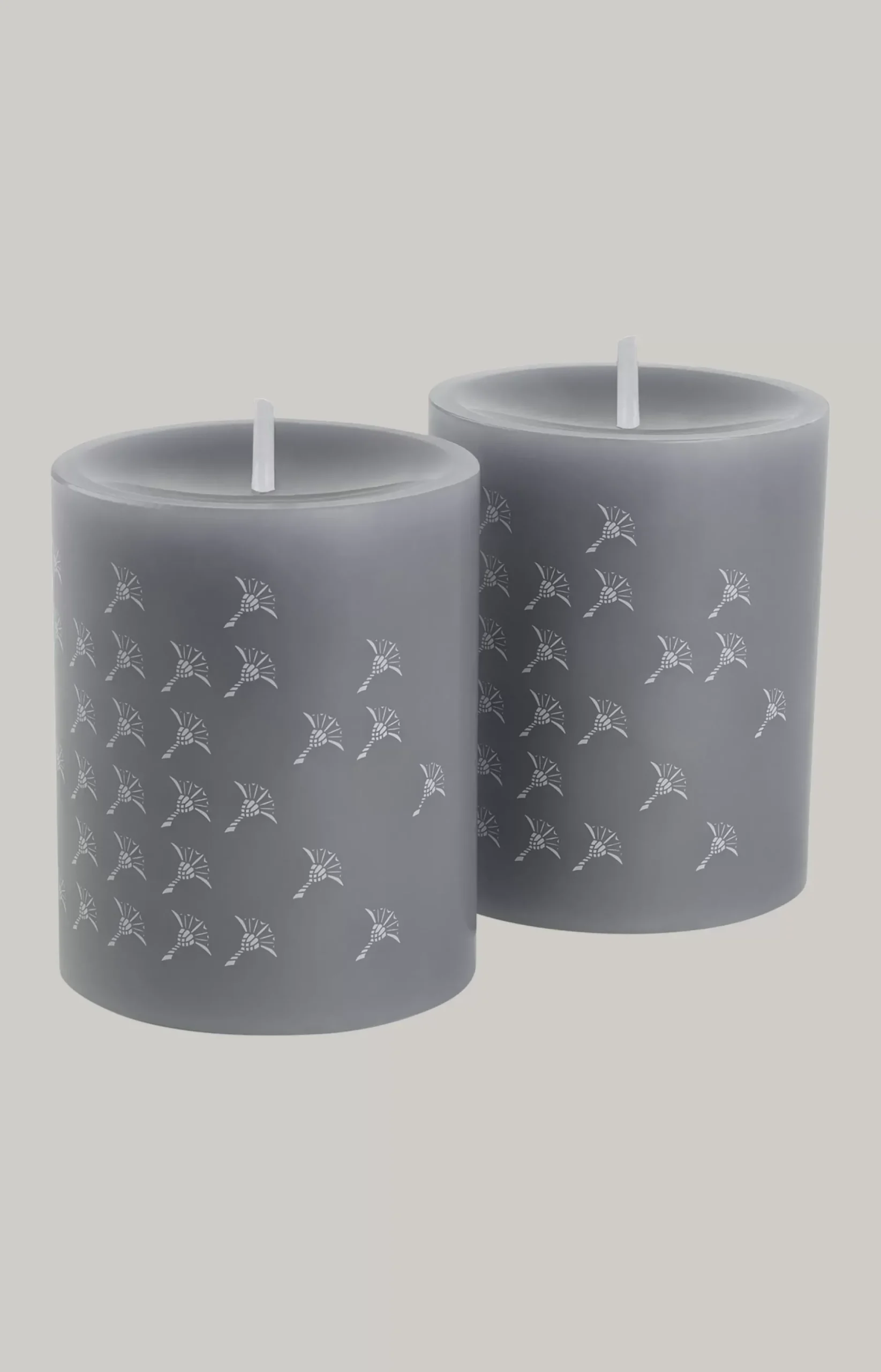 Discount JOOP! FADED CORNFLOWER stump candle - set of 2, 10 cm height slate