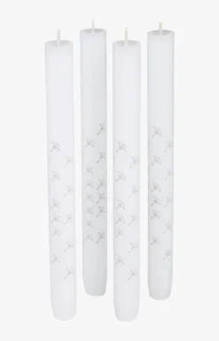 Clearance JOOP! FADED CORNFLOWER Stick Candles in , Set of 4 white