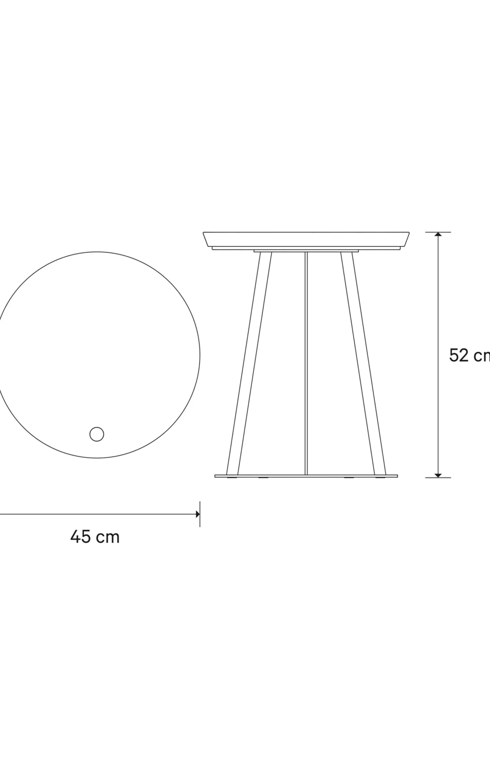 Outlet JOOP! ROUND side table with smoked oak plate, 45 x 52 cm in taupe/anthracite