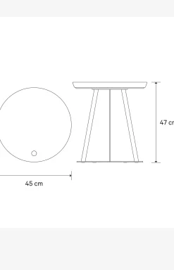 Sale JOOP! ROUND side table with painted wood fibre plate, 45 x 47 cm in white