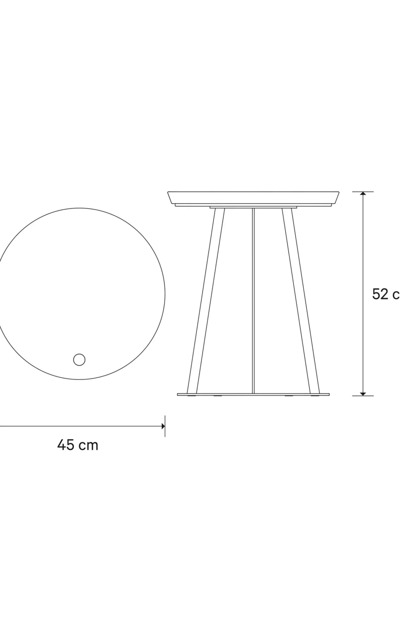 Online JOOP! ROUND side table with painted wood fibre plate, 45 x 52 cm in taupe