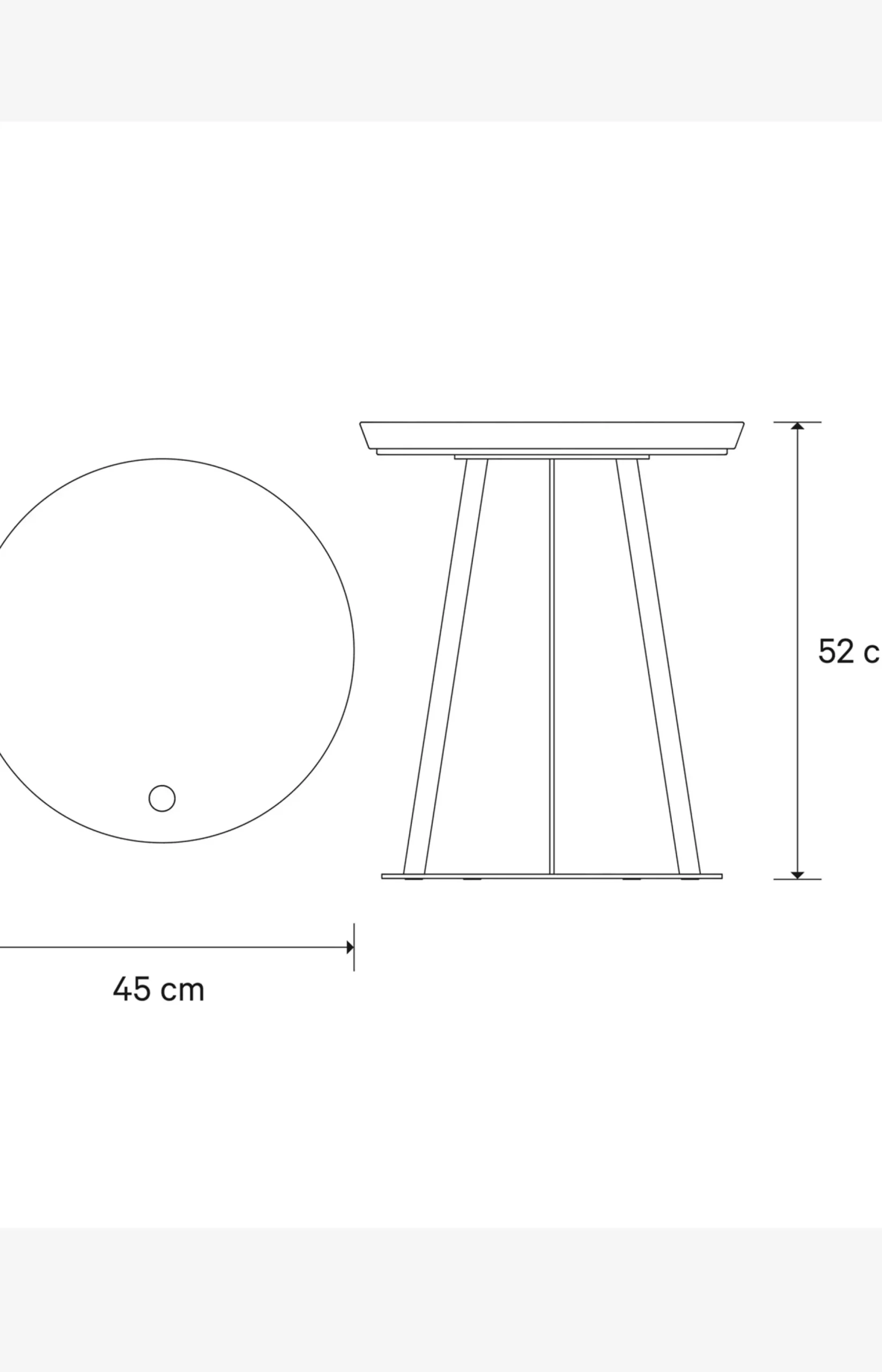Discount JOOP! ROUND side table with painted wood fibre plate, 45 x 52 cm in white