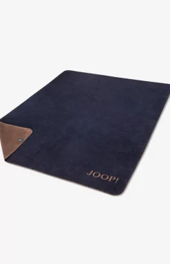 Best JOOP! UNI-DOUBLEFACE throw in marine/caramel navy-caramel
