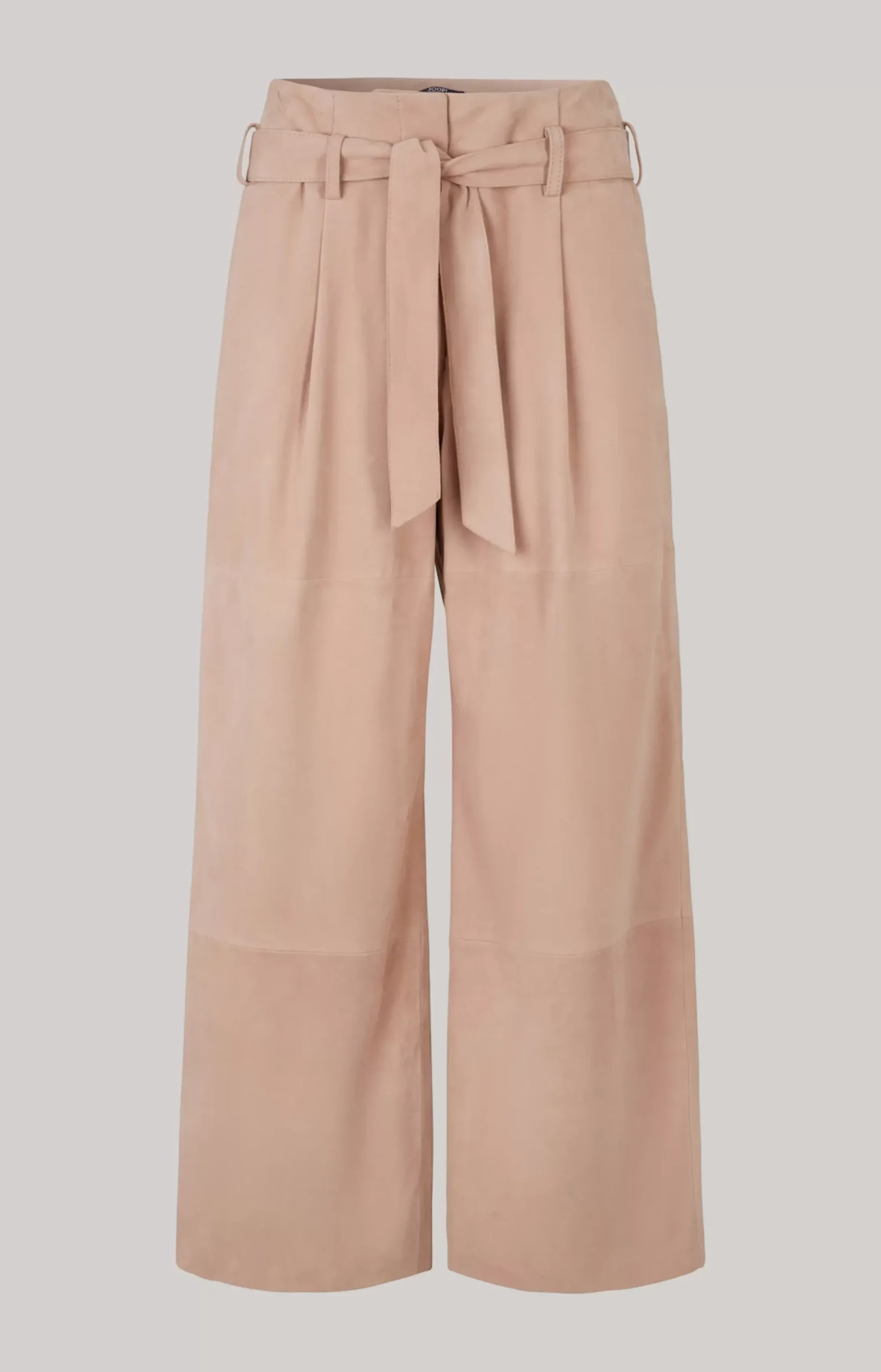 Clearance JOOP! Kidskin Suede Leather Trousers in light brown