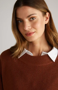 Outlet JOOP! Knitted jumper in copper brown