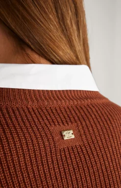 Outlet JOOP! Knitted jumper in copper brown