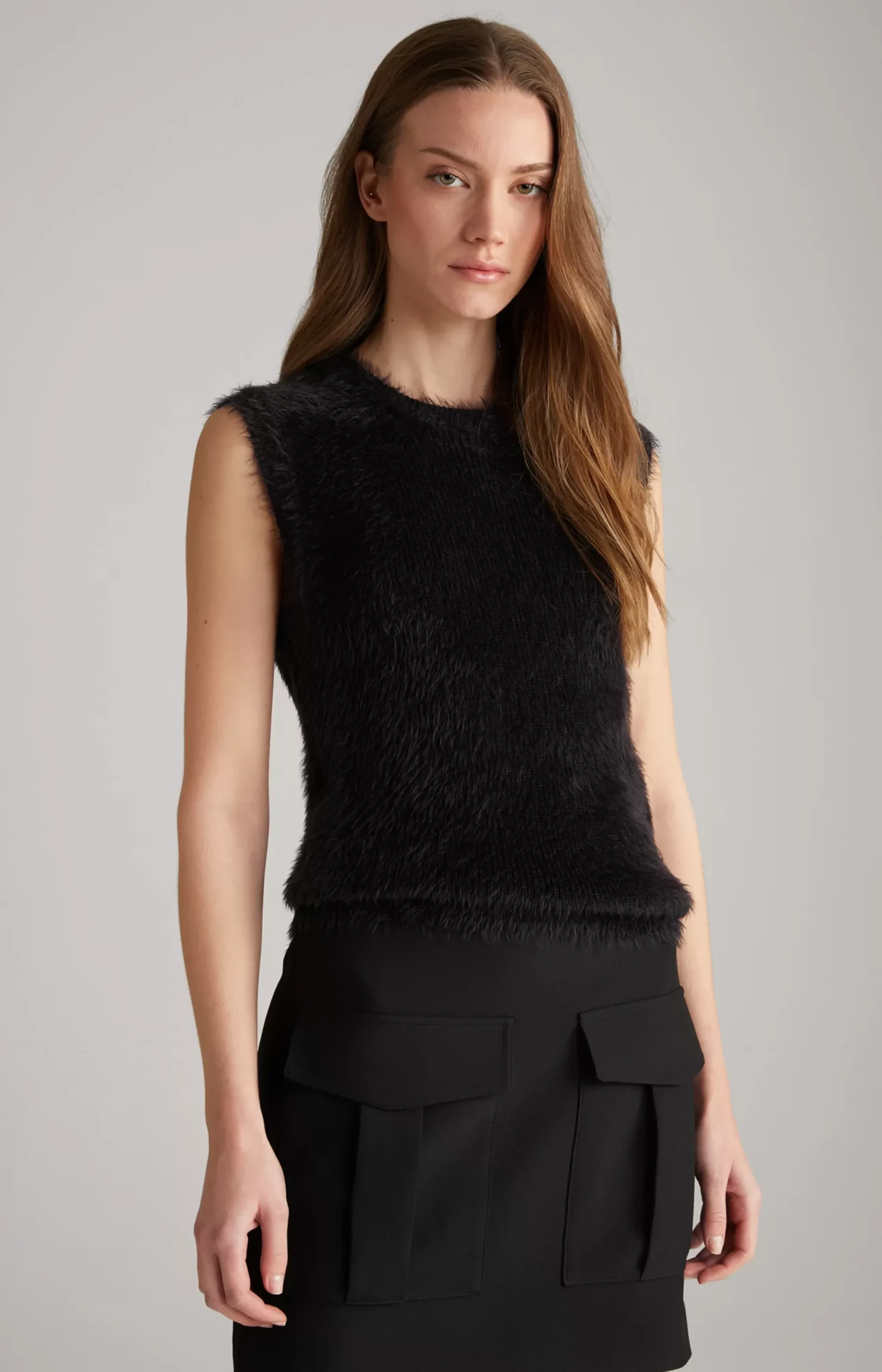 Online JOOP! Knitted Sleeveless Top in black