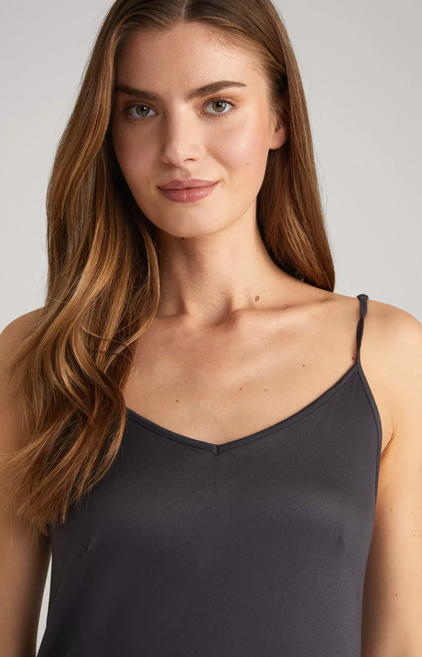 Online JOOP! Lace-trimmed Spaghetti Strap Top in anthracite