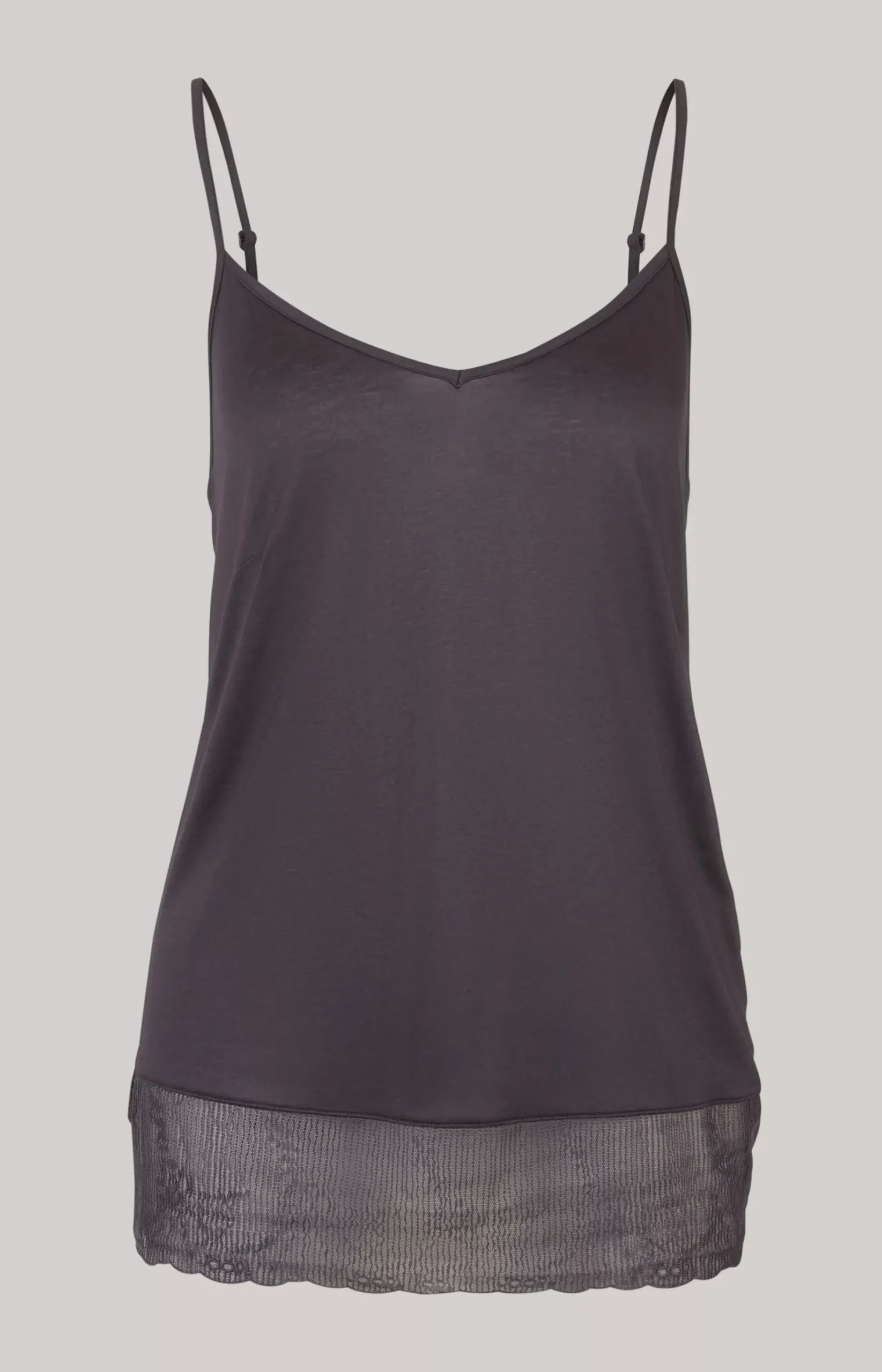 Discount JOOP! Lace-trimmed Spaghetti Strap Top in anthracite
