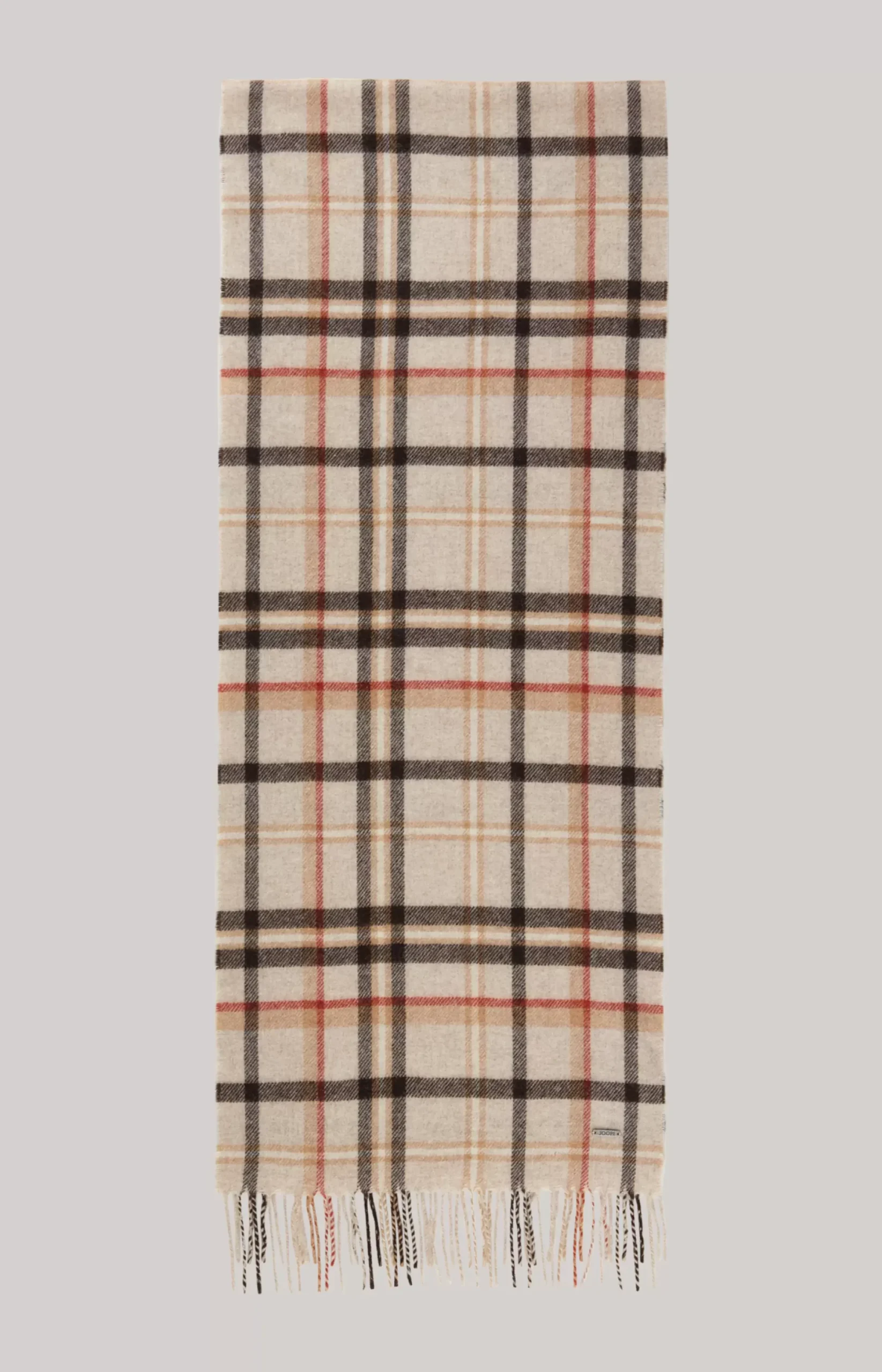JOOP! Lamazi Scarf in a /Red Pattern beige