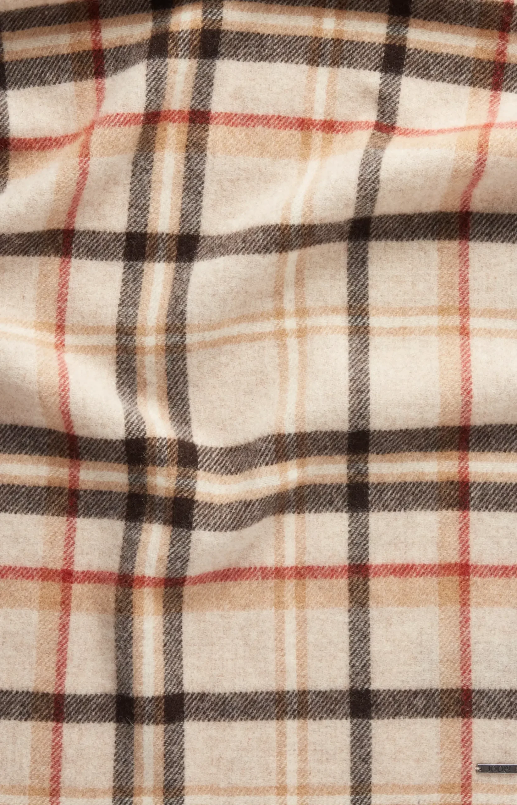 JOOP! Lamazi Scarf in a /Red Pattern beige