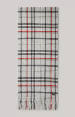 JOOP! Lamazi Scarf in a /Red Pattern grey