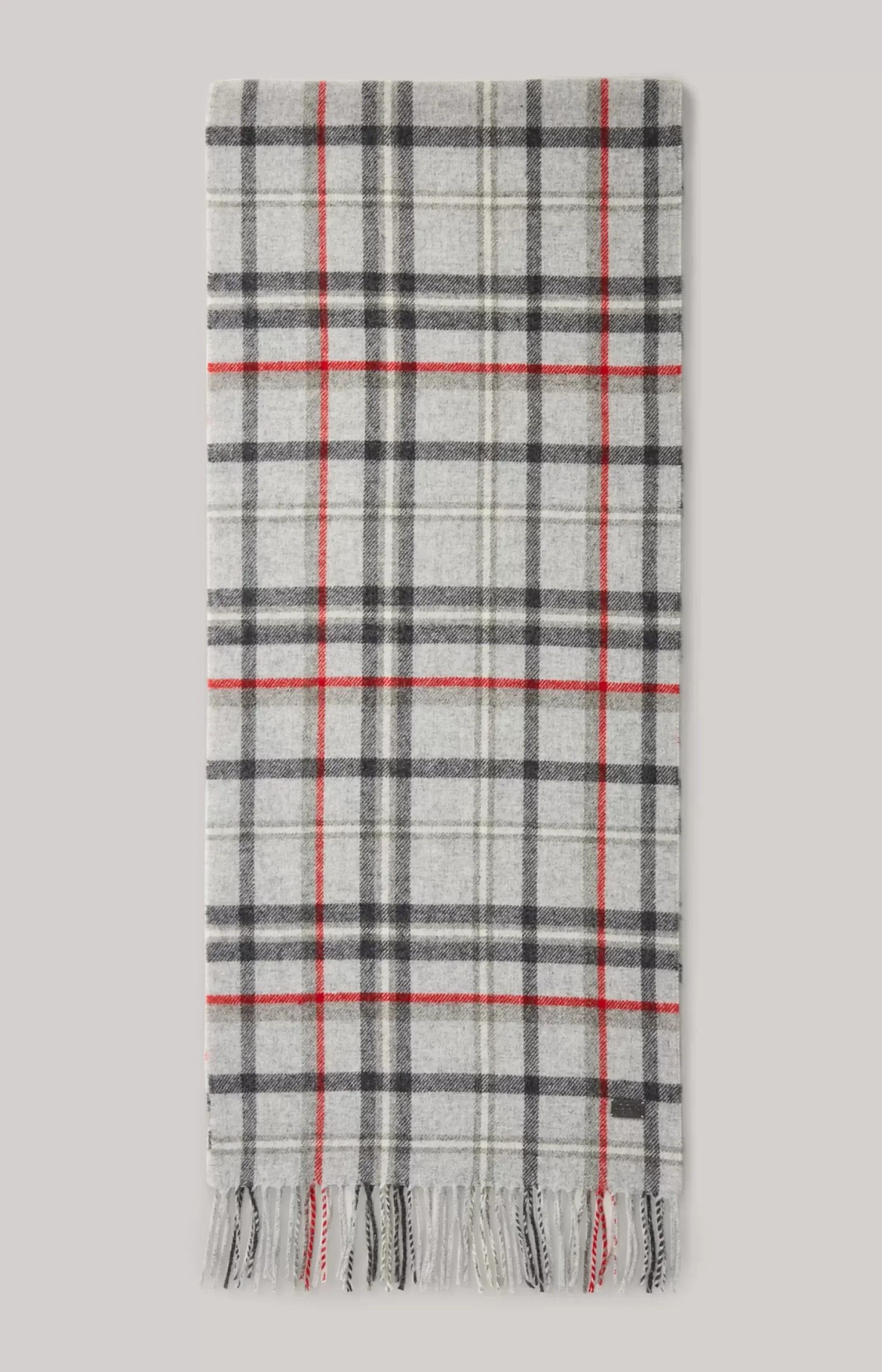 JOOP! Lamazi Scarf in a /Red Pattern grey