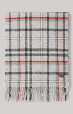 JOOP! Lamazi Scarf in a /Red Pattern grey