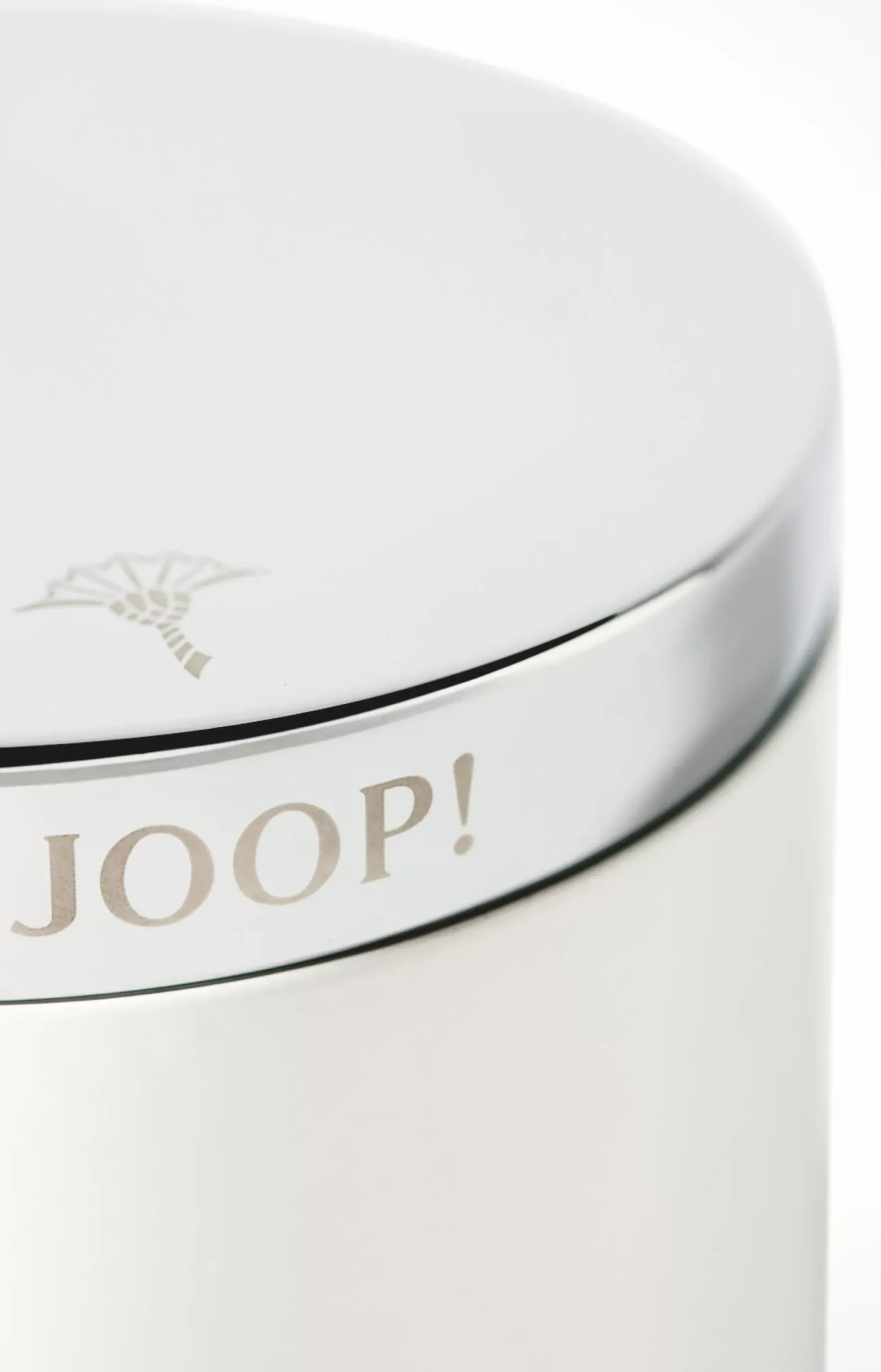 Hot JOOP! Large Chromeline storage box, silver/white plain light beige
