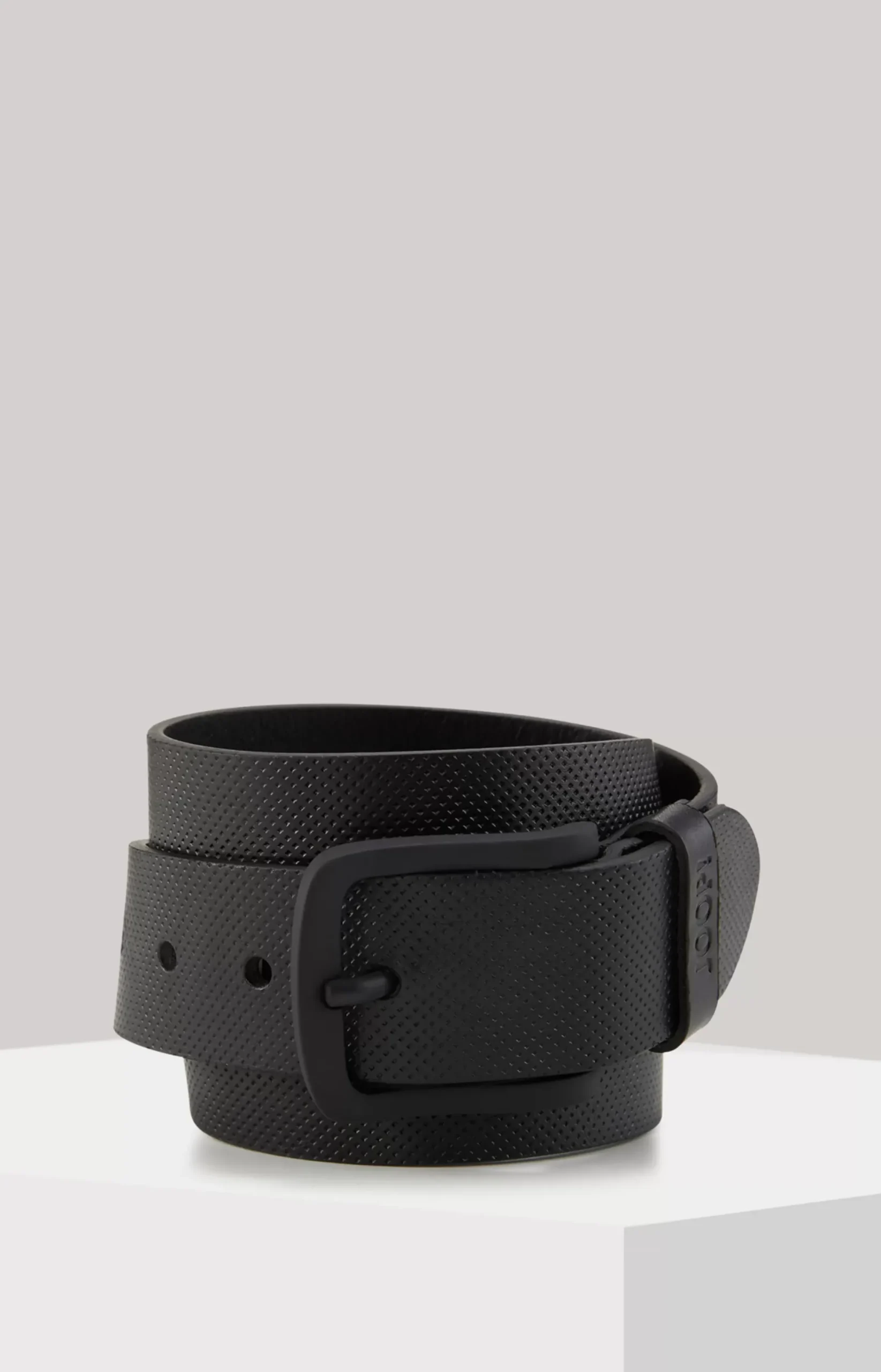 New JOOP! Leather Belt in Black, textured