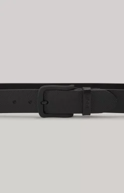 New JOOP! Leather Belt in Black, textured