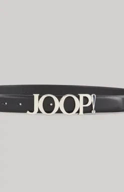 Online JOOP! Leather Belt in black/silver