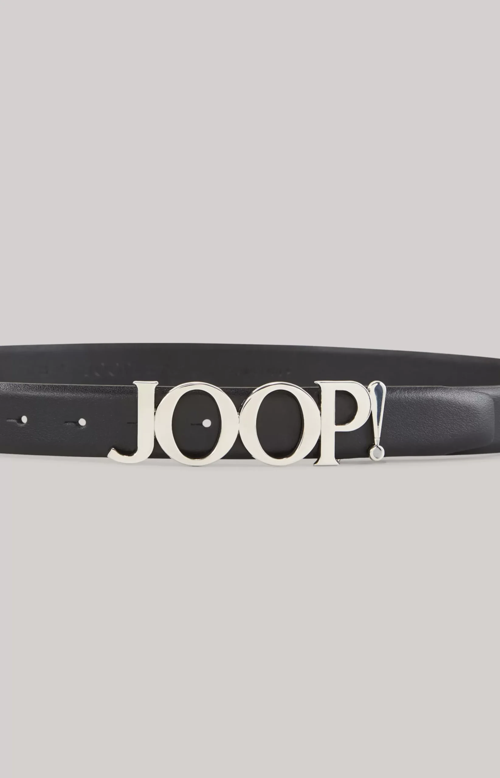 Online JOOP! Leather Belt in black/silver